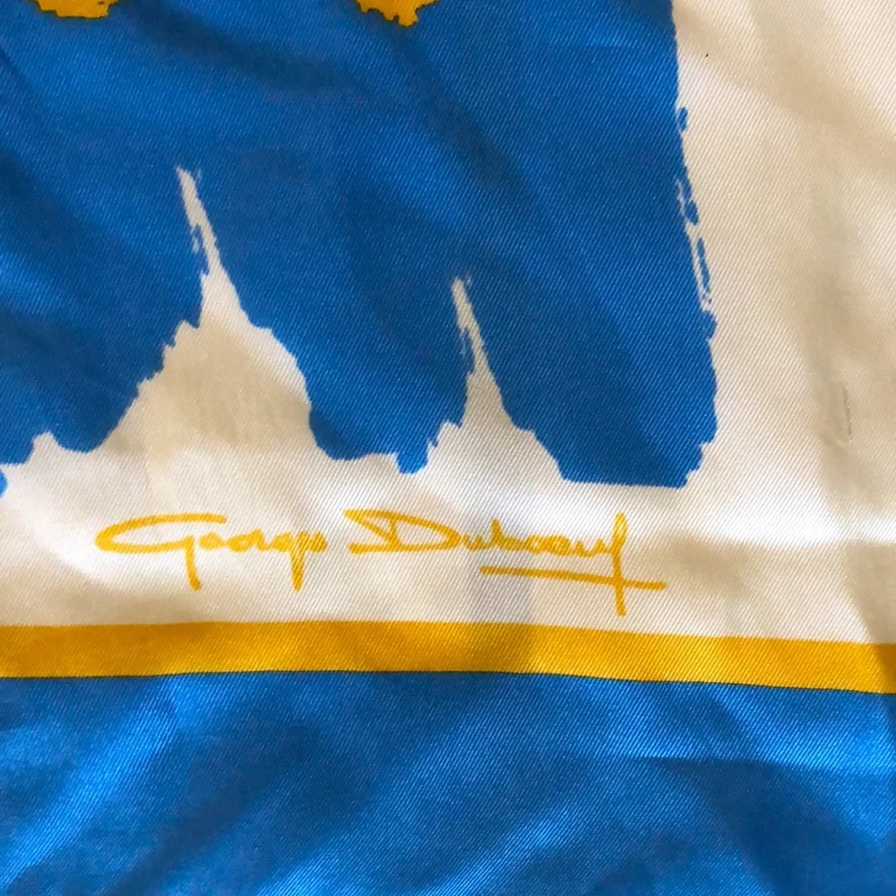 100% Silk George Duboeuf Beaujolais Nouveau Collectible Silk Scarf